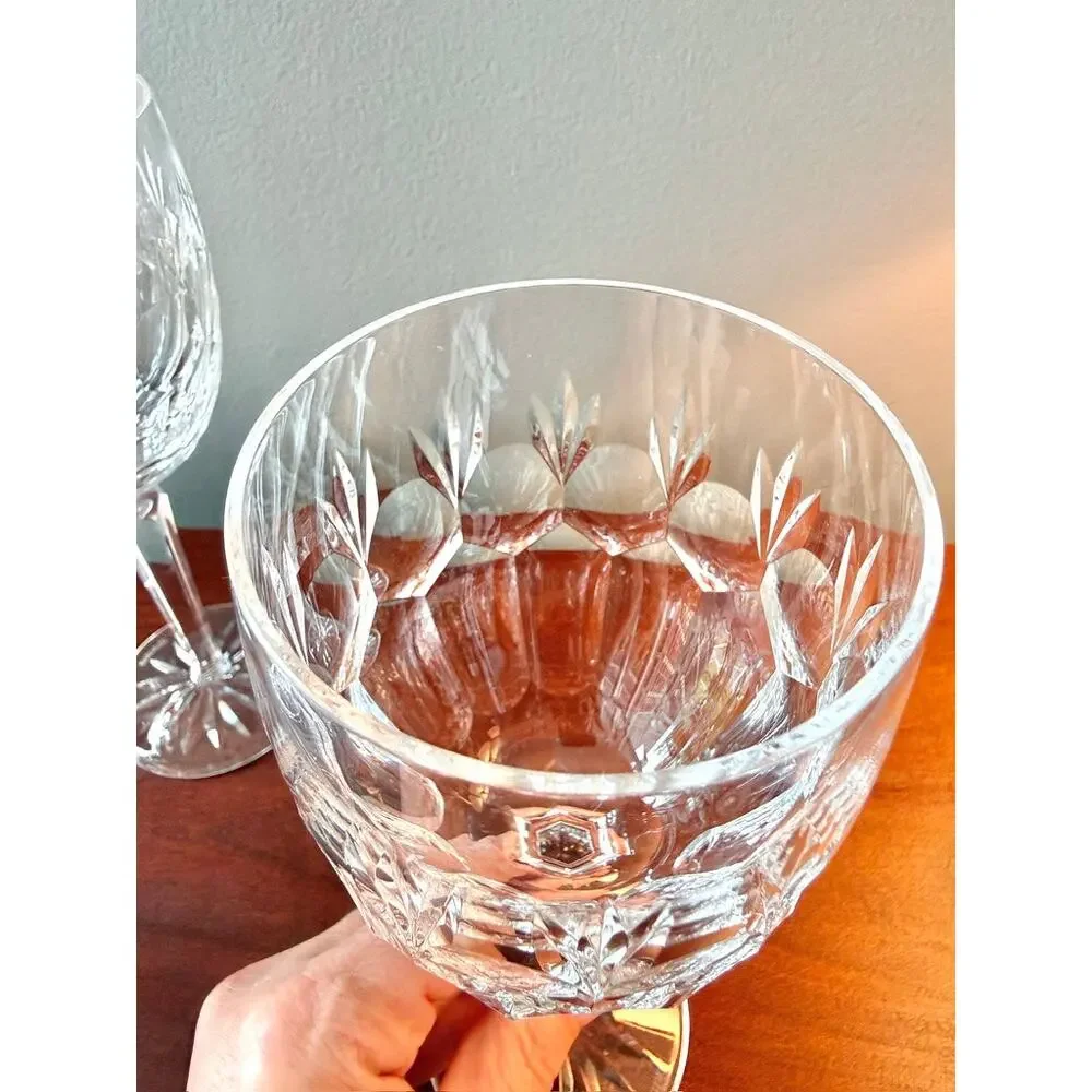 Set (4) Waterford Crystal Stemware Glasses, Merrion Pattern Discontinued Ireland